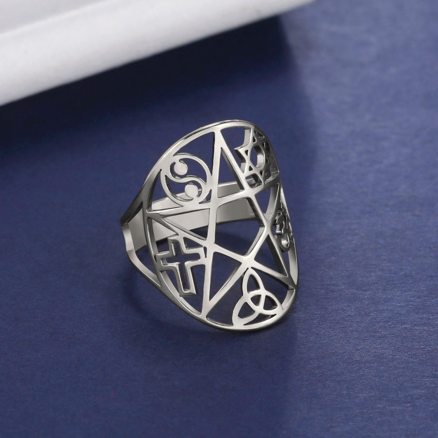 Bague Spirituelle Étoile à Six Branches