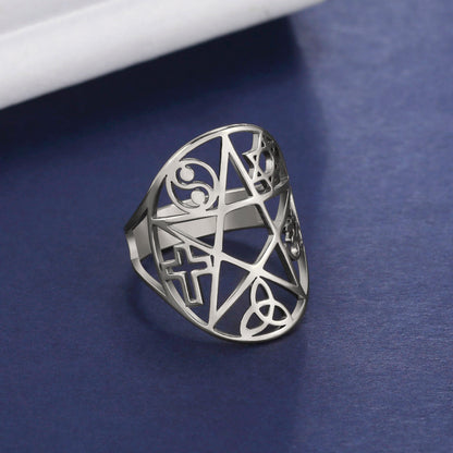 Bague Spirituelle Étoile à Six Branches