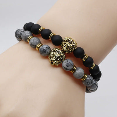 Bracelet Lion en Pierre Naturelle