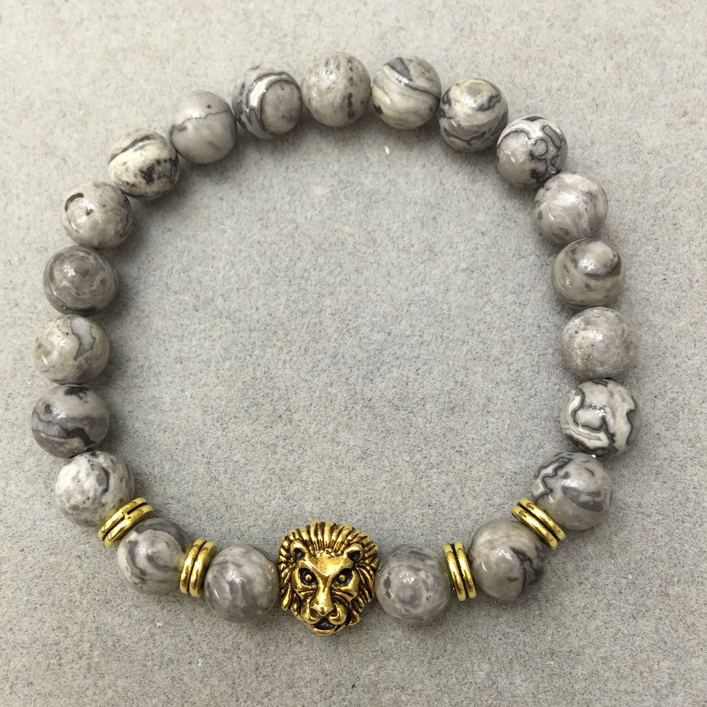 Bracelet Lion en Pierre Naturelle