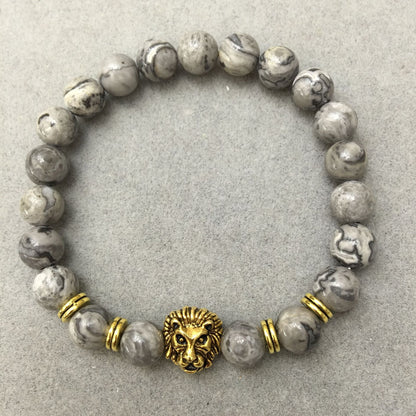 Bracelet Lion en Pierre Naturelle