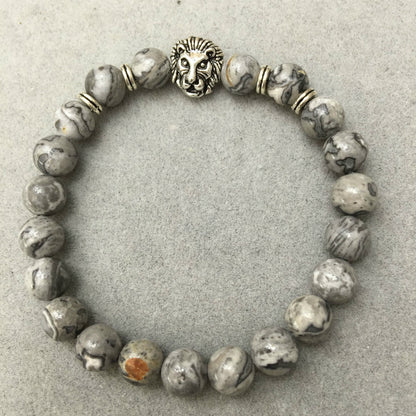 Bracelet Lion en Pierre Naturelle