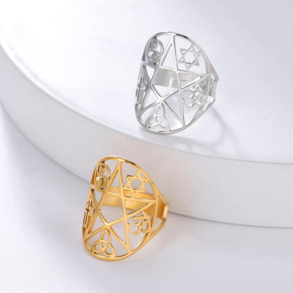 Bague Spirituelle Étoile à Six Branches