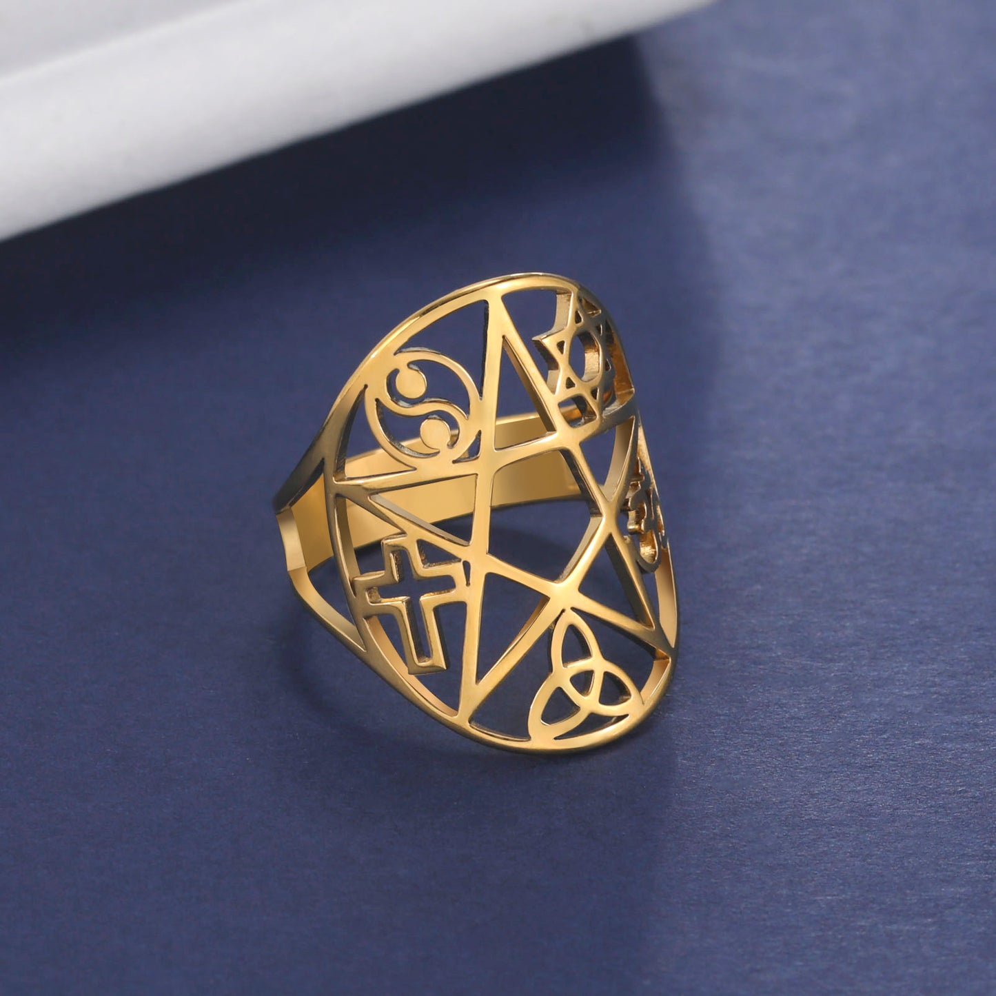 Bague Spirituelle Étoile à Six Branches